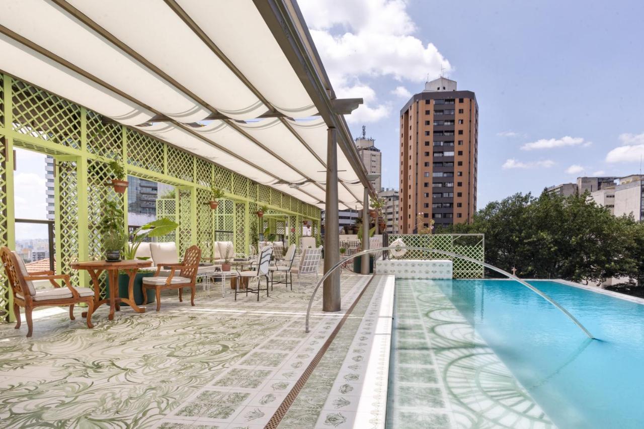 Rosewood Sao Paulo Hotel Bagian luar foto The rooftop pool at the hotel